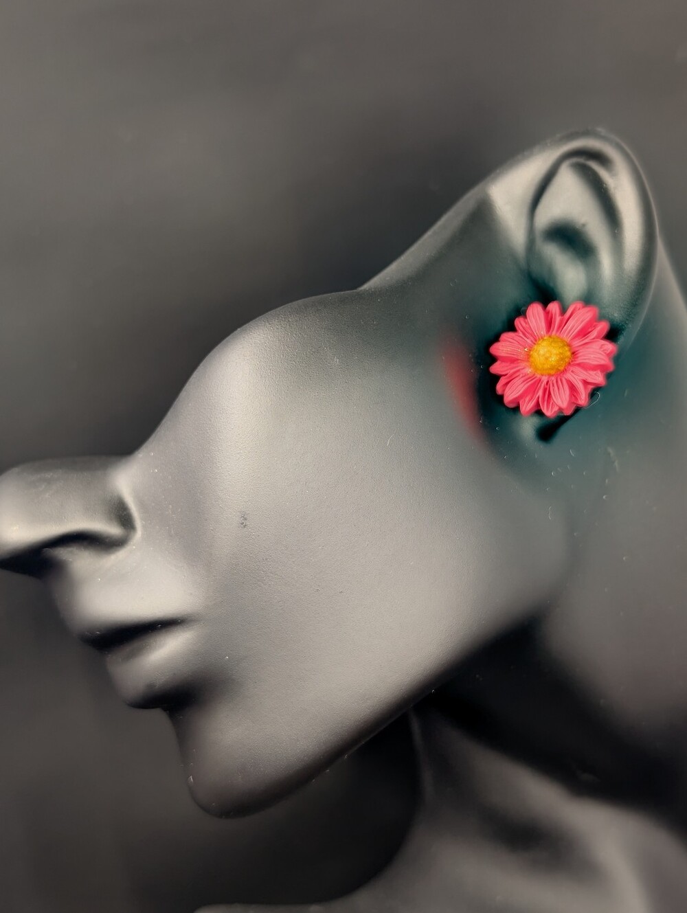 Pink Daisy Studs